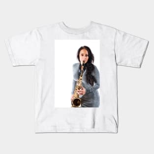 Sax Lady Kids T-Shirt